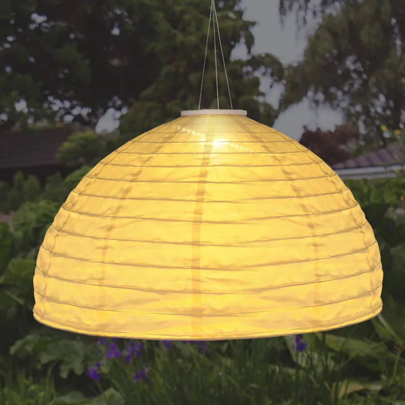 LED hanglamp 33982, linnen, kunststof van Globo in Wit – productfoto