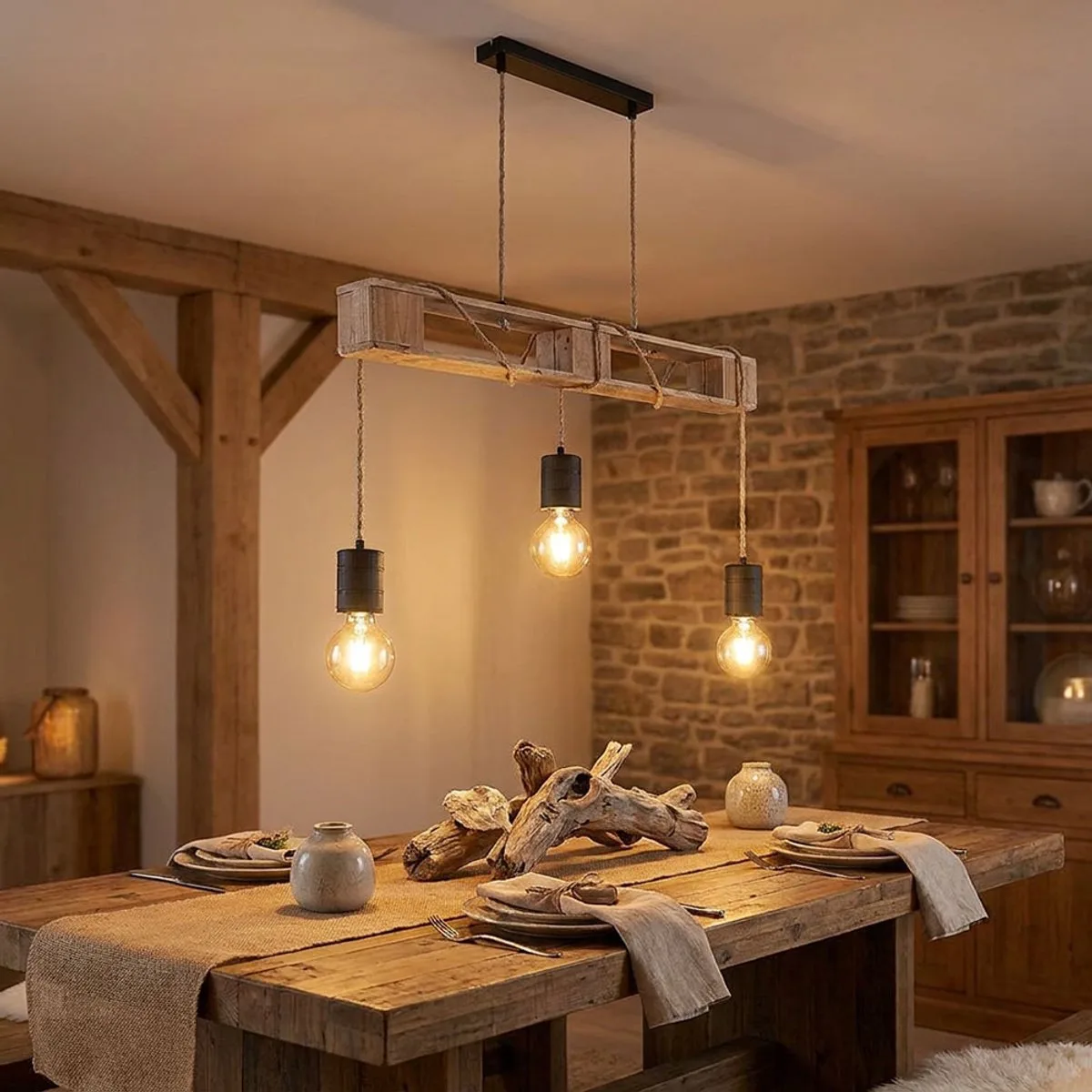 LED hanglamp Eetkamerlamp Dimbaar metaal H 120 cm von Globo in Schwarz – Produktfoto