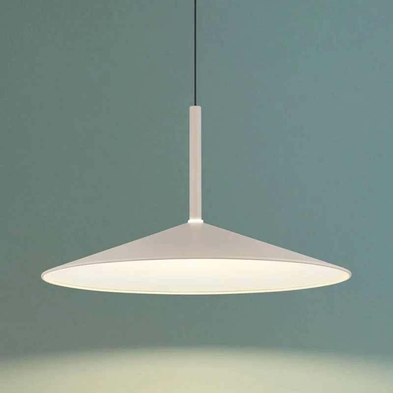 LED hanglamp Lampone, zandkleurig, Ø 47 cm, metaal, Soft-Lift de Globo en Zand, Opaal, Noir – photo produit