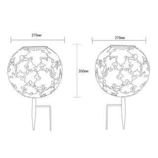 LED lamp op zonne-energie 36749S wereldbol Ø 27 cm, grondspies