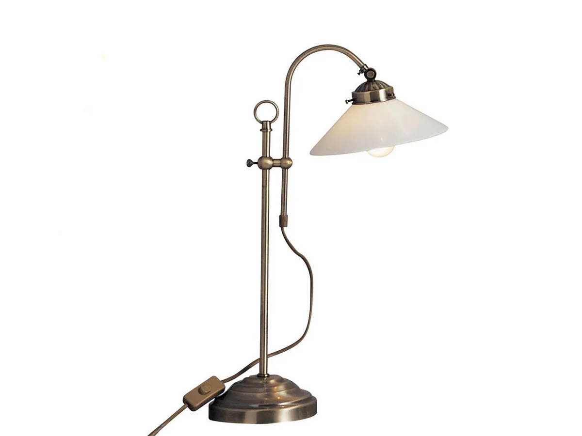 LED Nachttischlampe, Dimmfunktion, LED wechselbar, Warmweiß, große Leselampe im Landhausstil, Höhe einstellbar von 45- max. 55cm de Globo en Or – photo produit