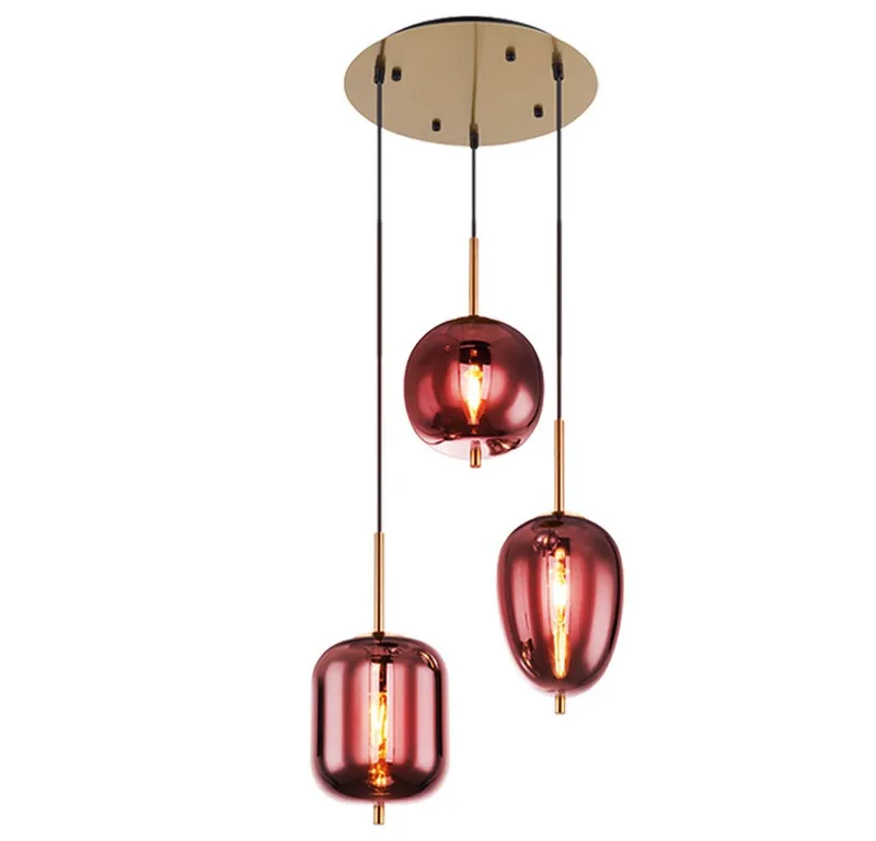 LED Pendelleuchte, Leuchtmittel inklusive, Farbwechsel, Warmweiß, Hänge Decken Lampe dimmbar FERNBEDIENUNG Glas Leuchte rauch im Set de Globo en Noir – photo produit 1 sur 4