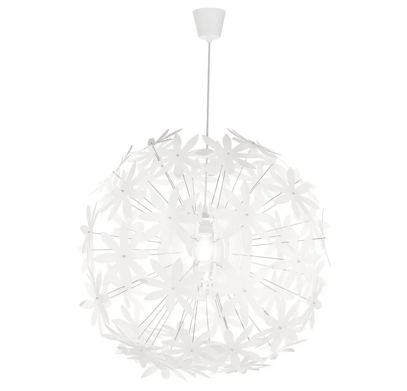 LED Pendelleuchte, Leuchtmittel inklusive, Warmweiß, Pendel Leuchte Beleuchtung Hänge Lampe Blüten Strahler im de Globo en Blanc – photo produit