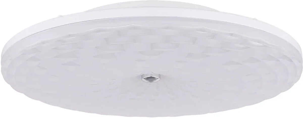 LED plafondlamp afstandsbediening woonkamerverlichting daglicht wit dimbaar, CCT, 36W 2400Lm warm-koud wit, DxH 48,5x10 cm van Globo in Wit – productfoto