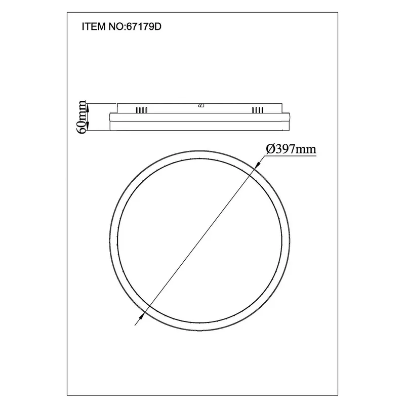LED plafondlamp Della, Ø 40 cm, donkergrijs, metaal van Globo in Donkergrijs, Zwart, Opaal – productfoto