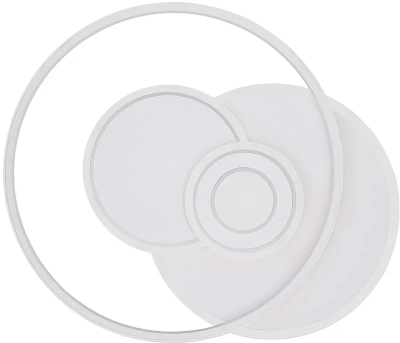 LED plafondlamp eetkamerlamp woonkamerlamp, dimbare afstandsbediening, geheugen nachtlamp, 50W 3600lm warm wit-koud 3000-6000K, L 54 cm by Globo in White – product photo