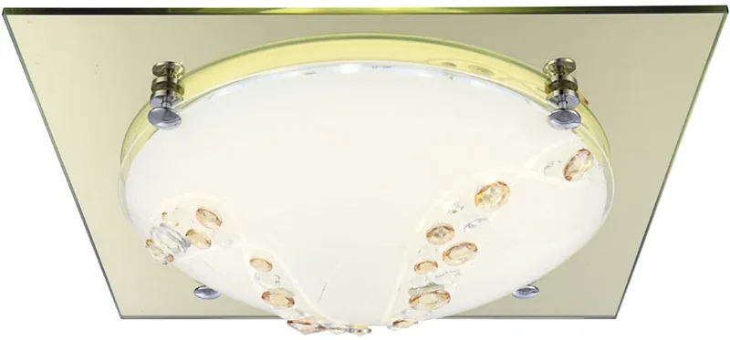 LED plafondlamp glas kristallen chroom L 31,5 cm woonkamer slaapkamer eetkamer von Globo in Gold – Produktfoto