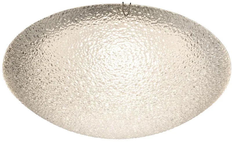 LED plafondlamp modern woonkamer lamp slaapkamer lamp glas helder chroom, ijs rond, 1x LED 12 Watt 800 Lm warm 30 cm by Globo in White – product photo