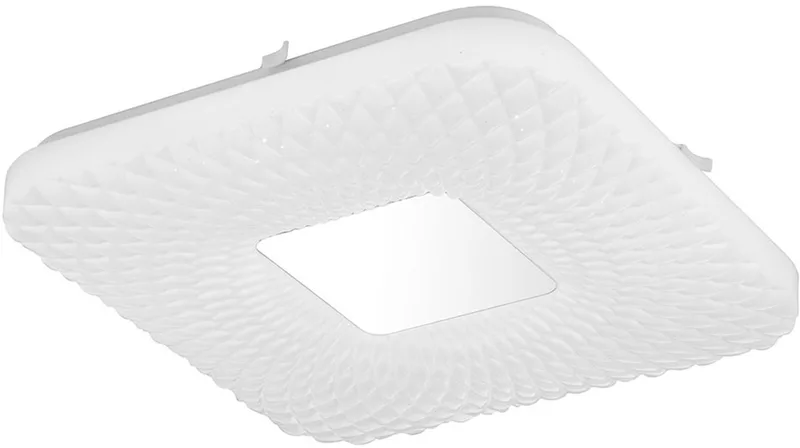 LED plafondlamp opaal chroom spot lamp woonkamerverlichting vierkant Globo 41343-18 de Globo en Blanc – photo produit