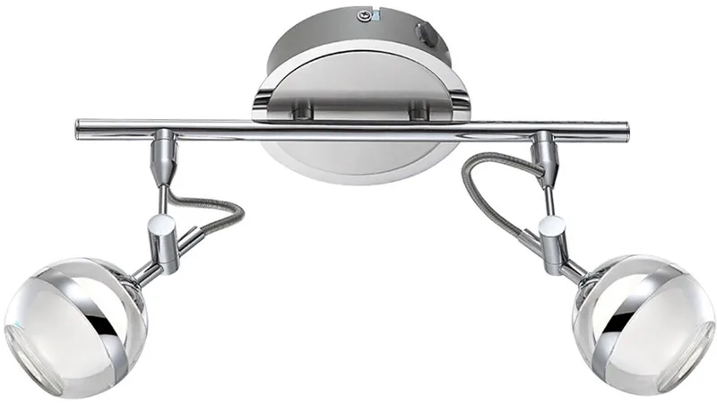 LED-plafondlamp, plafondspot, woonkamerlamp, verstelbare spots, chroom de Globo en Argent – photo produit