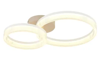 LED plafondlamp ringen zandkleurig design lamp eetkamerlamp woonkamerlamp, metaal, 24W 1800Lm warm LxBxH 50x33x12,3 cm fra Globo i Hvid – produktbillede 3 af 3