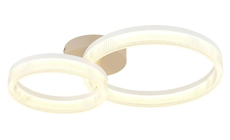 LED plafondlamp ringen zandkleurig design lamp eetkamerlamp woonkamerlamp, metaal, 24W 1800Lm warm LxBxH 50x33x12,3 cm fra Globo i Hvid – produktbillede 3 af 3