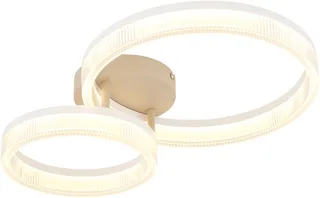 LED plafondlamp ringen zandkleurig design lamp eetkamerlamp woonkamerlamp, metaal, 24W 1800Lm warm LxBxH 50x33x12,3 cm fra Globo i Hvid – produktbillede 1 af 3