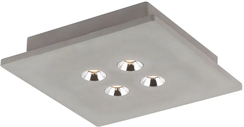 LED plafondlamp slaapkamer logeerkamer betonnen hal lamp chroom de Globo en Gris – photo produit