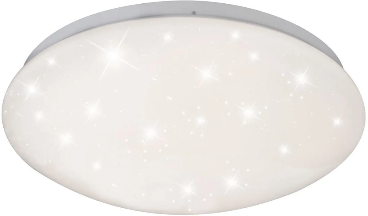 LED plafondlamp ster effect slaapkamerlamp sterrenhemel wit rond, 1x 12W 750Lm warm wit 3000K, DxH 29x9 cm de Globo en Blanc – photo produit