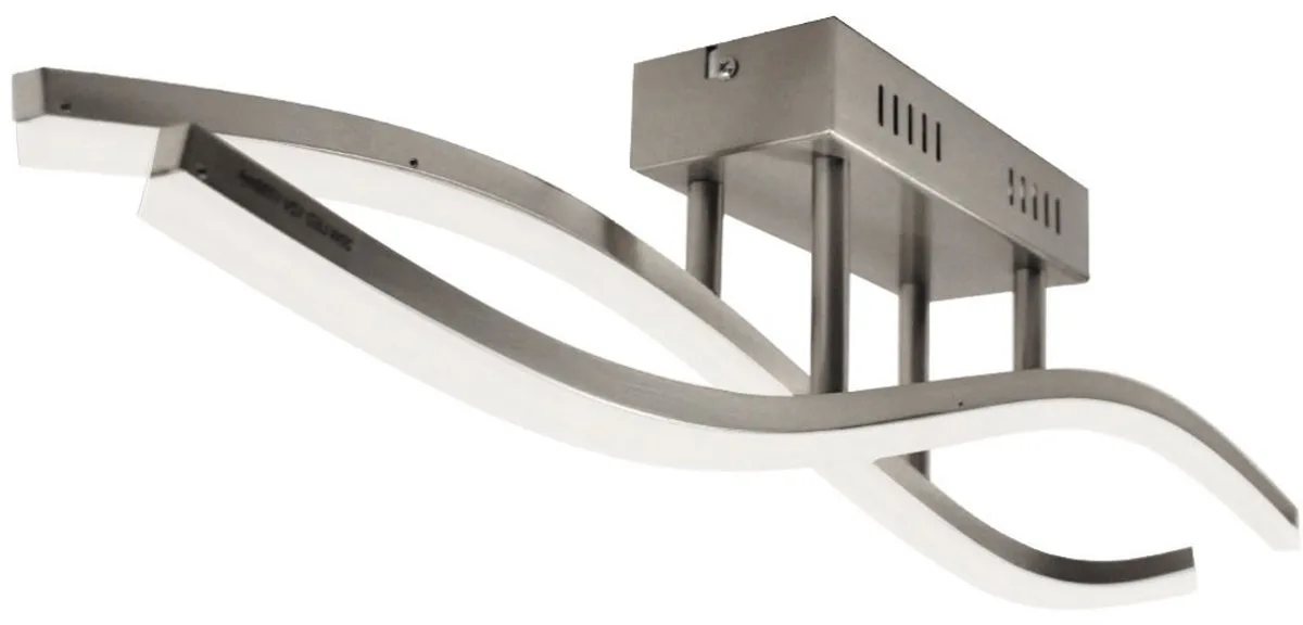 LED-plafondlamp van 26,5 watt, verlichtingsstaven van gesatineerd acryl, SAHARA de Globo en Argent – photo produit