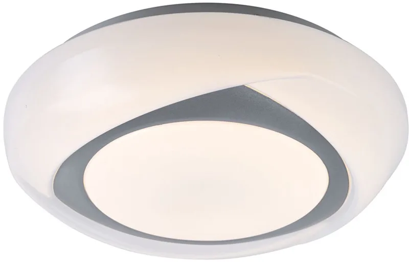 LED-plafondlamp, vast gemonteerd, matwit metaal, D 35 cm van Globo in Wit – productfoto