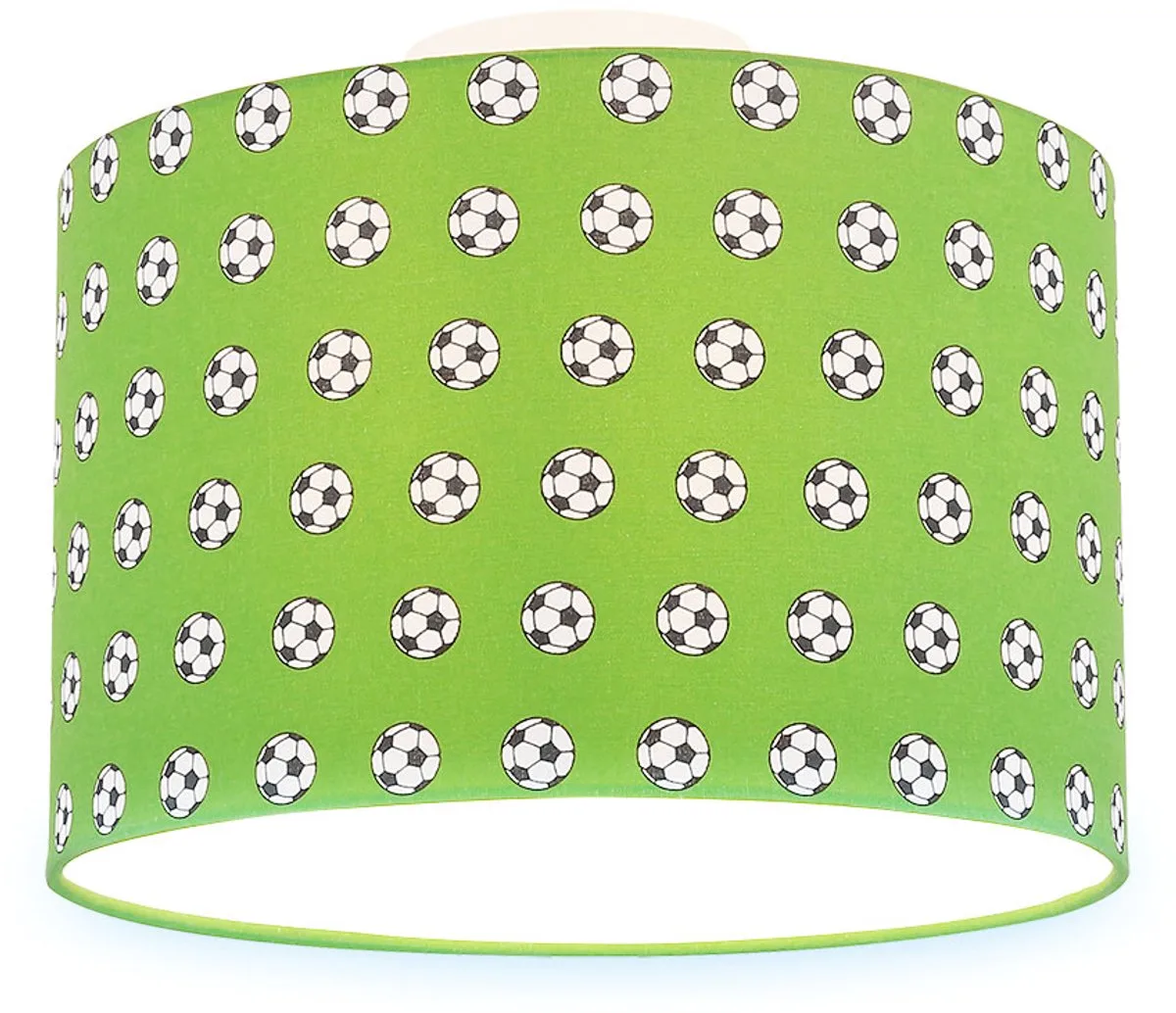 LED plafondlamp voetbal groen voetbal kinderkamer verlichting plafond, metaal, 11W 1055Lm warm DxH 30x25,5 cm fra Globo i Hvid – produktbillede