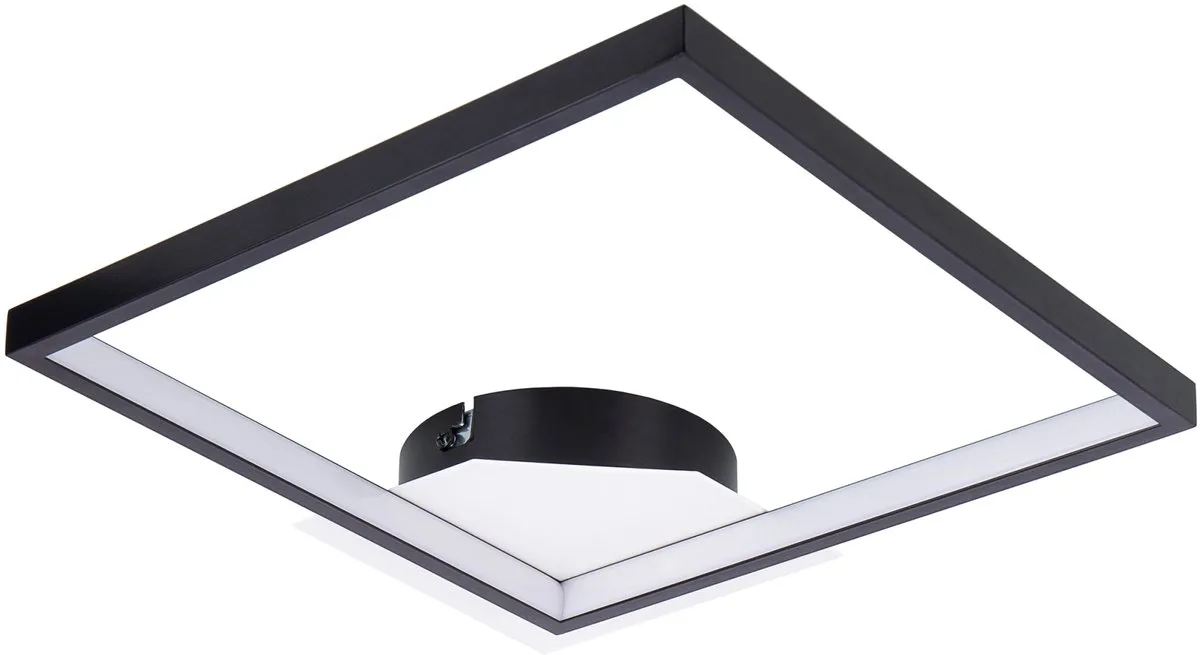 LED plafondlamp Woonkamerlamp Designlamp Plafondlamp, 19W 2150lm warm wit, LxH 29 x 4,7 cm von Globo in Schwarz – Produktfoto