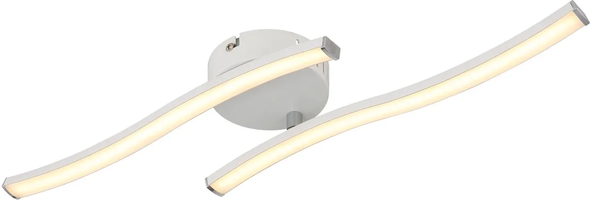 LED plafondlamp Woonkamerlamp Designlamp Plafondlamp wit, beweegbare arm, 12W 910lm warm wit, 51,5x7,2 cm von Globo in Weiß – Produktfoto