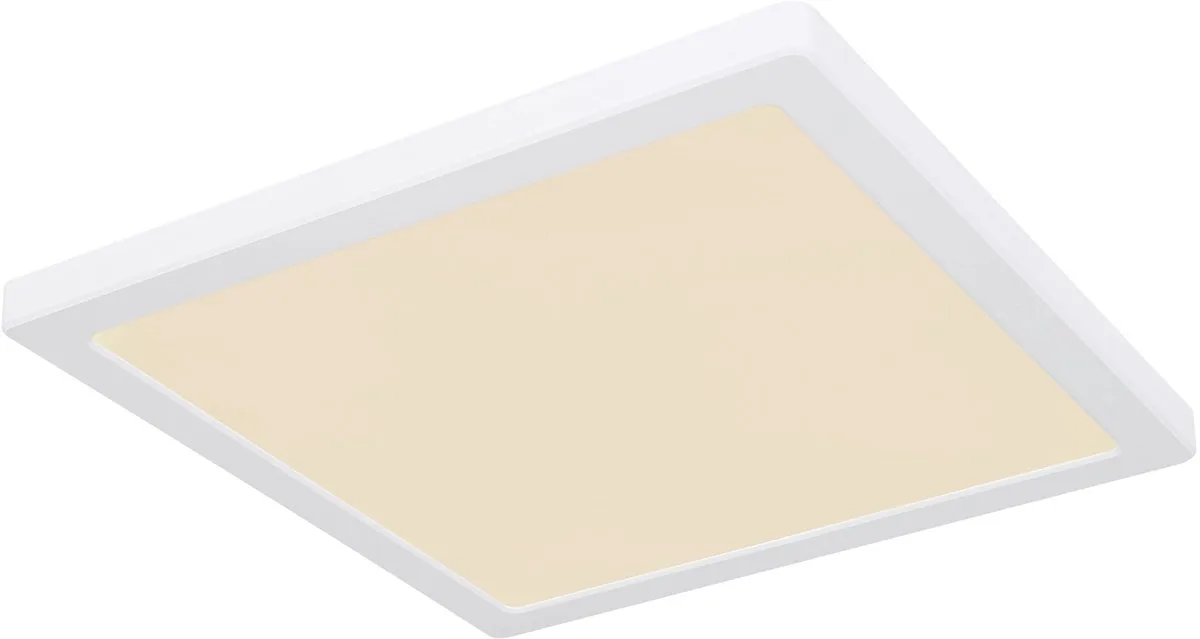 LED plafondlamp Woonkamerlamp Eetkamerlamp, instelbare lichtkleuren, 24W 2100 lm warm wit, neutraal wit, koel wit, LxH 29,1x1,7 cm de Globo en Blanc – photo produit