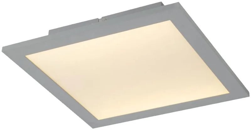 LED plafondpaneel aluminium plafondlamp dimbaar hallamp vierkant zilver, 20W 1140Lm warm L 30 cm fra Globo i Hvid – produktbillede