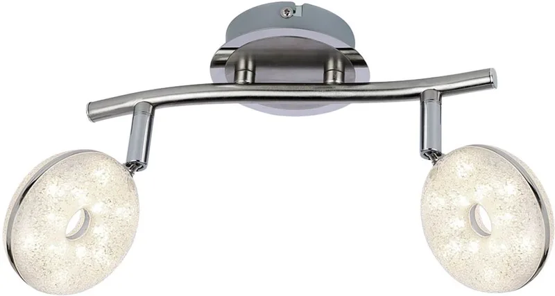 LED plafondspot Plafondspot chroom nikkel mat verstelbare spot 27,7 cm de Globo en Argent – photo produit