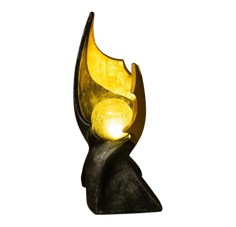 LED Solarleuchte, LED-Leuchtmittel fest verbaut, Warmweiß, LED Garten Solarlampe Dekofigur Flamme Solar Außenleuchte Gartenlampe de Globo – photo produit
