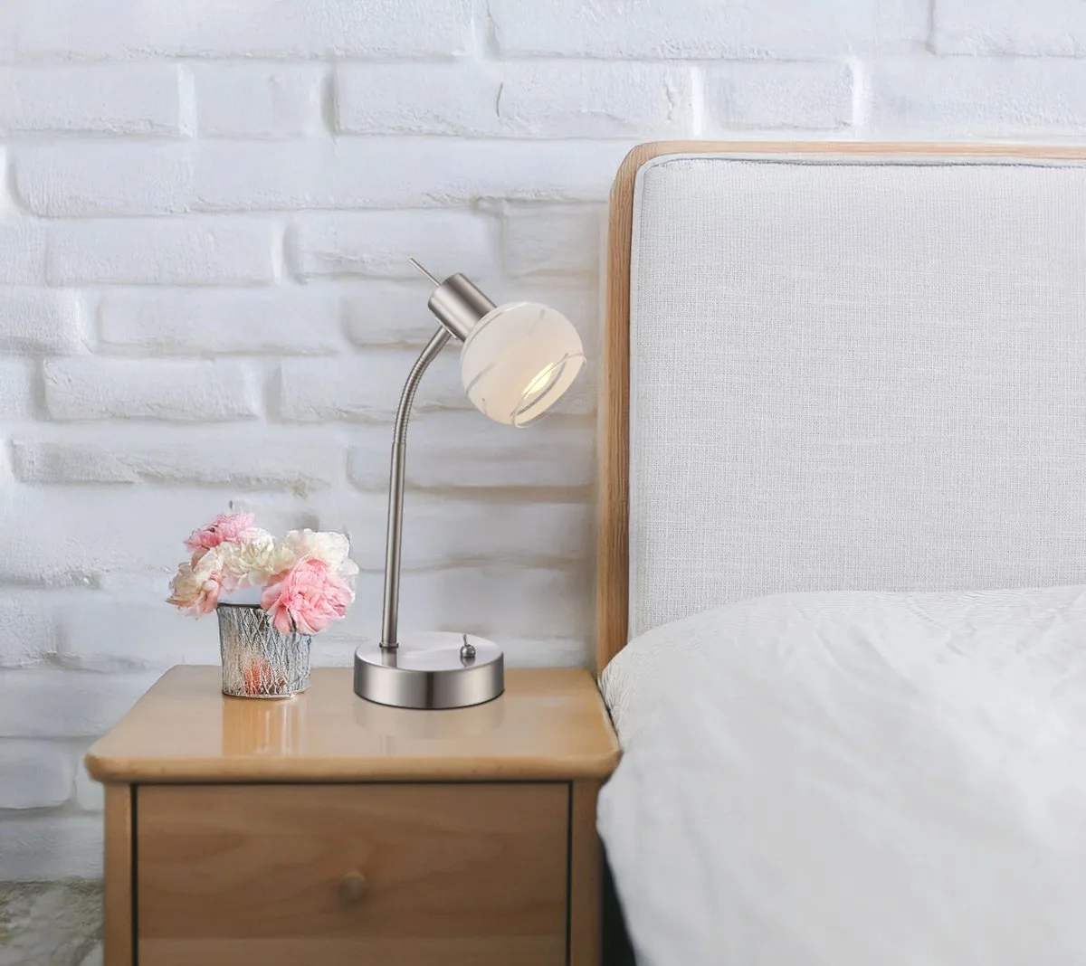 LED-spotlight ELLIOTT nikkel mat 54341-1T van Globo – productfoto