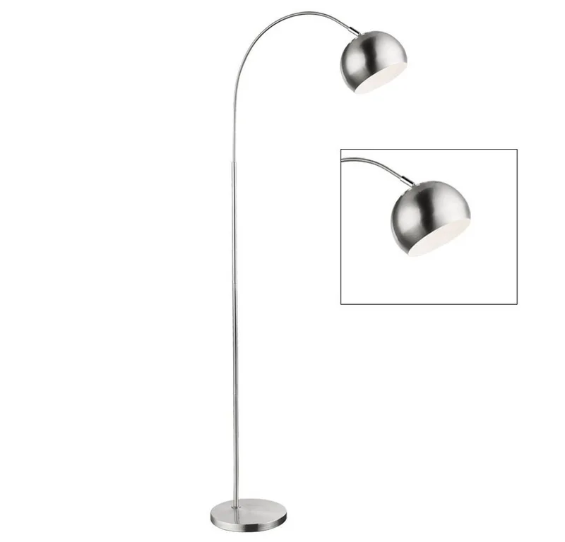 LED Stehlampe, Leuchtmittel inklusive, Warmweiß, Stehleuchte Bogenstehlampe Beistellleuchte 1 flammig LED de Globo en Chrome – photo produit