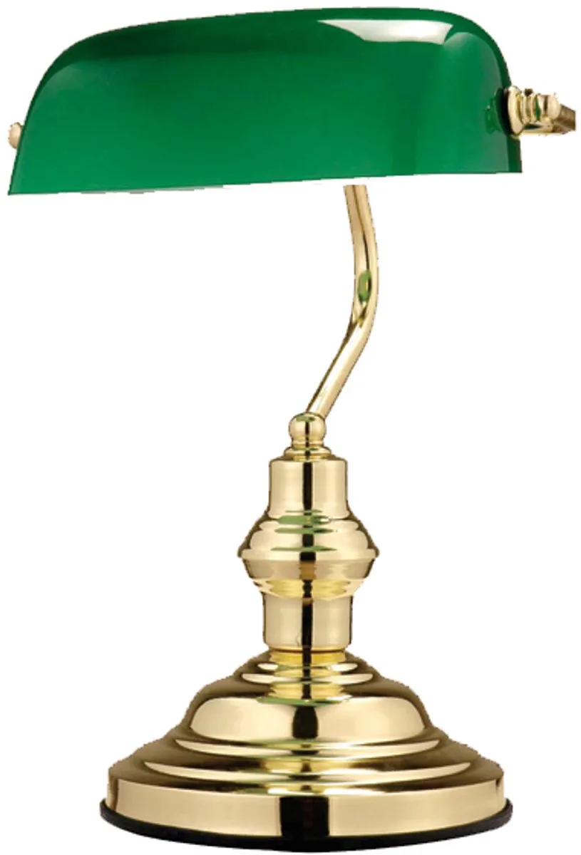 LED tafellamp banklamp metaal met kap bedlamp tafellamp, glazen kap snoerschakelaar, 4W 280lm warm wit, LxBxH 25x19x36 cm de Globo en Vert – photo produit