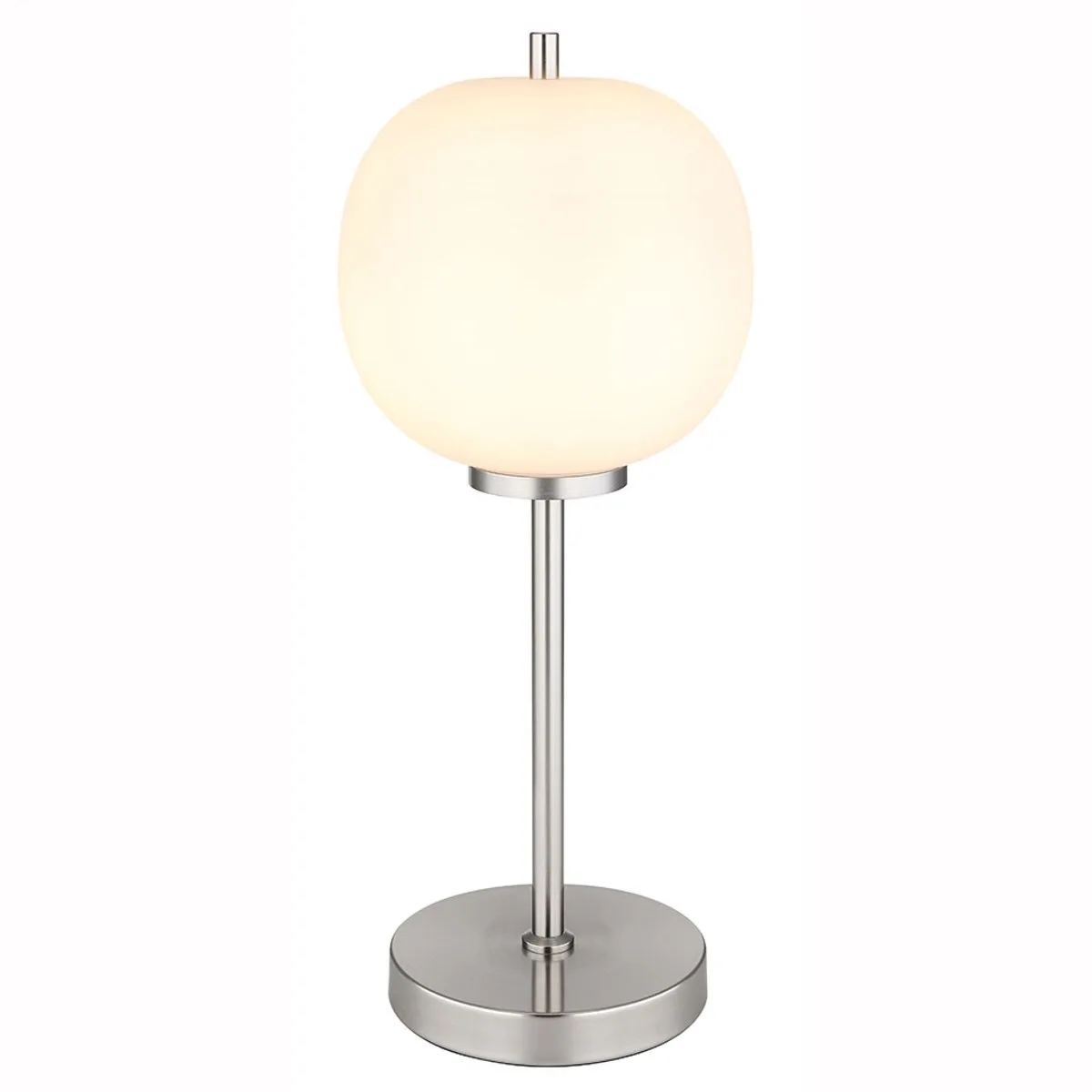 LED tafellamp bedlamp bedlamp slaapkamerlamp woonkamerlamp, metalen glazen bol, 5W 470lm warm wit, H 45 cm de Globo en Argent – photo produit
