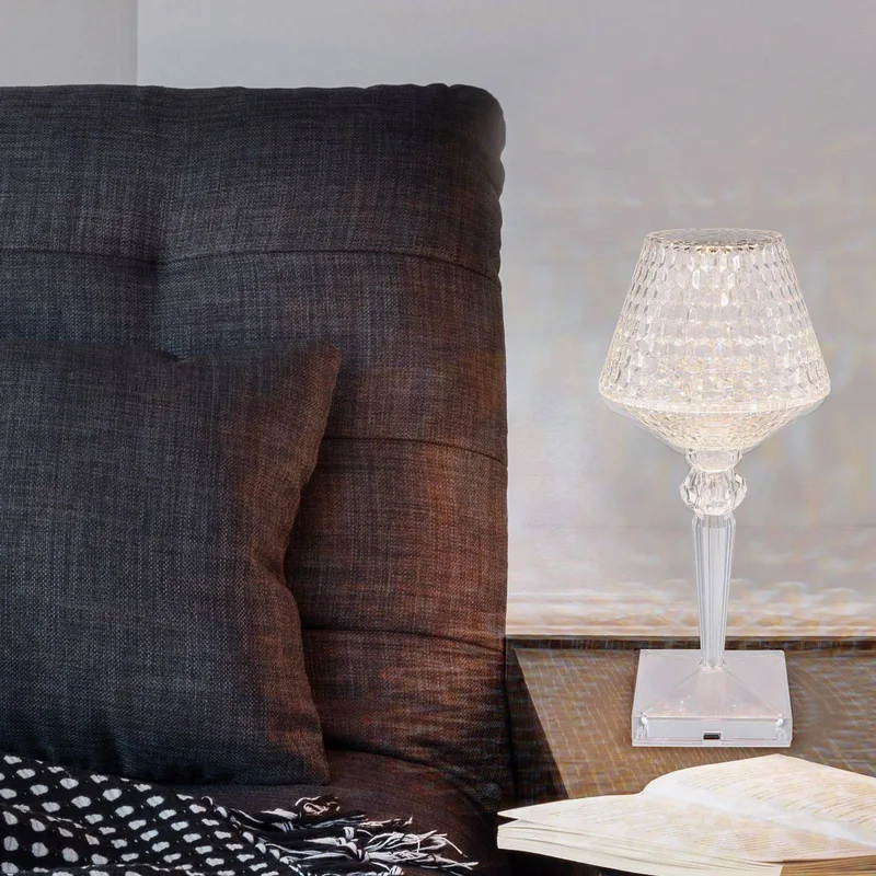 LED tafellamp Gixi, helder/kristal effect, CCT by Globo in Duidelijk – product photo