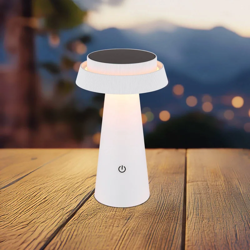 LED tafellamp op zonne-energie 36624, oplaadbare batterij, CCT, IP54 de Globo en Blanc – photo produit