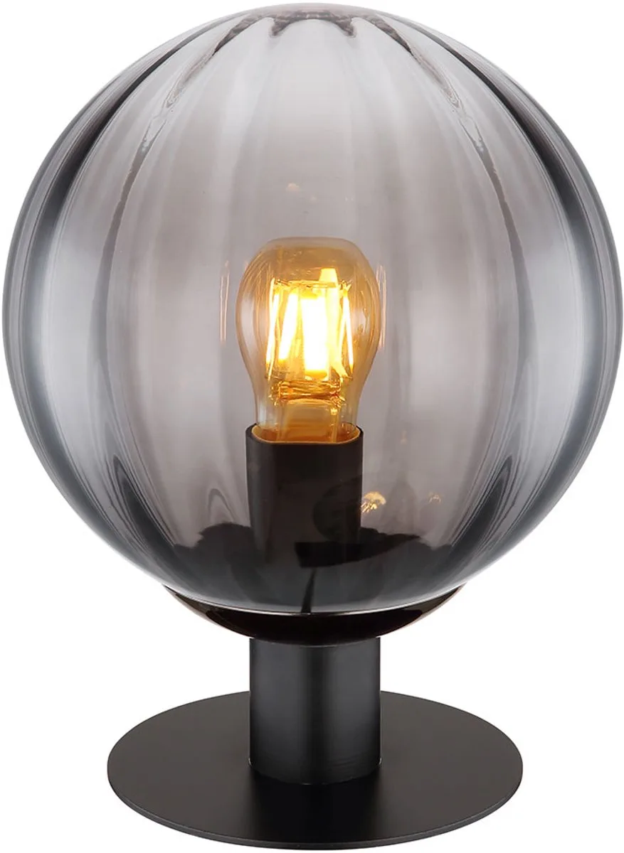 LED-tafellamp, woonkamerlamp, rookkleurig, metaal, H 29,5 cm von Globo in Schwarz – Produktfoto