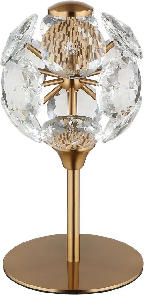 LED Tischleuchte VIRINA, LED fest integriert, Warmweiß, Tischlampe/Kristalle/3000K/Wohnzimmer/Schlafzimmer/Flur de Globo en Or – photo produit 3 sur 5