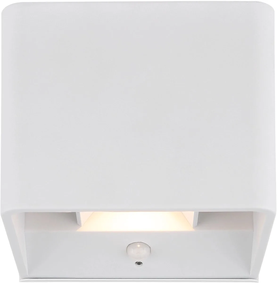 LED wandlamp bewegingsmelder wandlamp oplaadbare batterij woonkamer hal licht omhoog & omlaag, verstelbare lichtkegel, wit, 1W 55Lm warm wit, LxBxH 10,2x10,2x8 cm von Globo in Weiß – Produktfoto