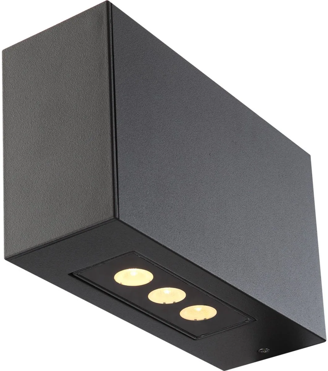 LED-wandlamp, buitenlamp, tuinlamp, weerbestendig, spot, verstelbaar de Globo en Anthracite – photo produit
