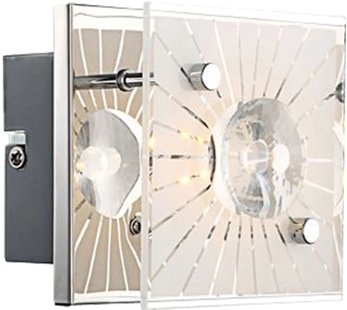 LED wandlamp Wandlamp Patroon glas chroom kristallen H 10 cm Woonkamer Slaapkamer van Globo in Zilver – productfoto