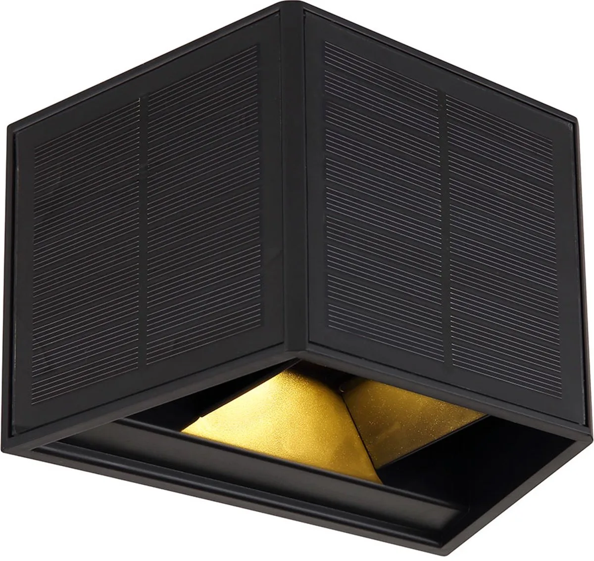 LED-zonne-buitenwandlamp Wandlamp Gevel Terras Balkon Zonne-energie IP44 by Globo in Black – product photo