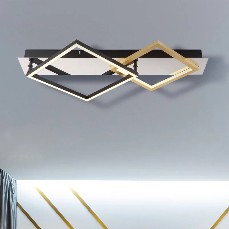 Lighting Deckenleuchte von Globo in Matzwart, Gold, Chrom – Produktfoto