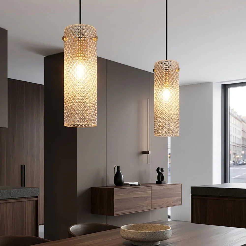 Lot De 2 Suspensions Pour Salon, Verre Ambré, Métal Doré, H 120 Cm von Globo in Gelb – Produktfoto