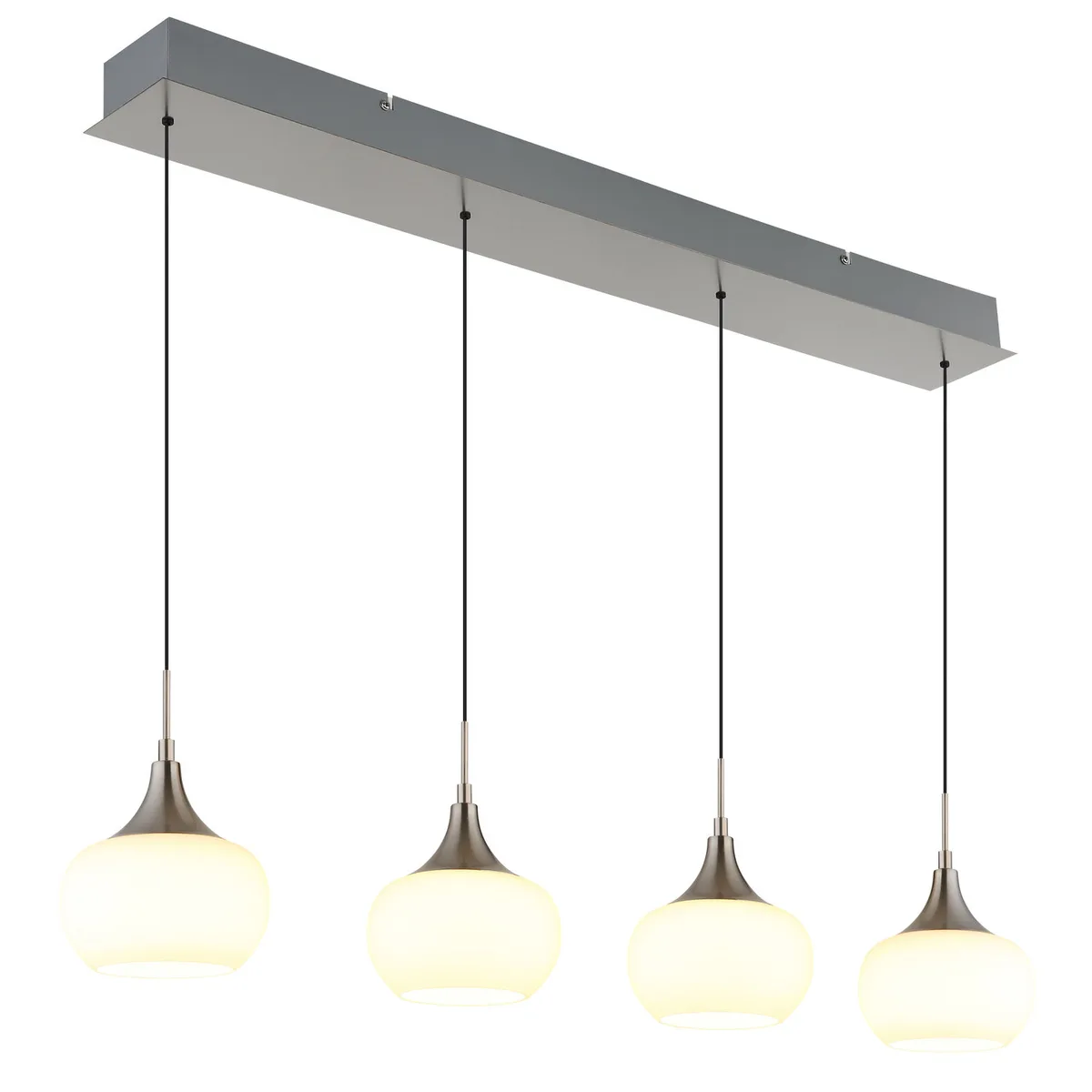 Lui Suspension Led Intégrée, Nickel Mat 3000k de Globo en Gris – photo produit