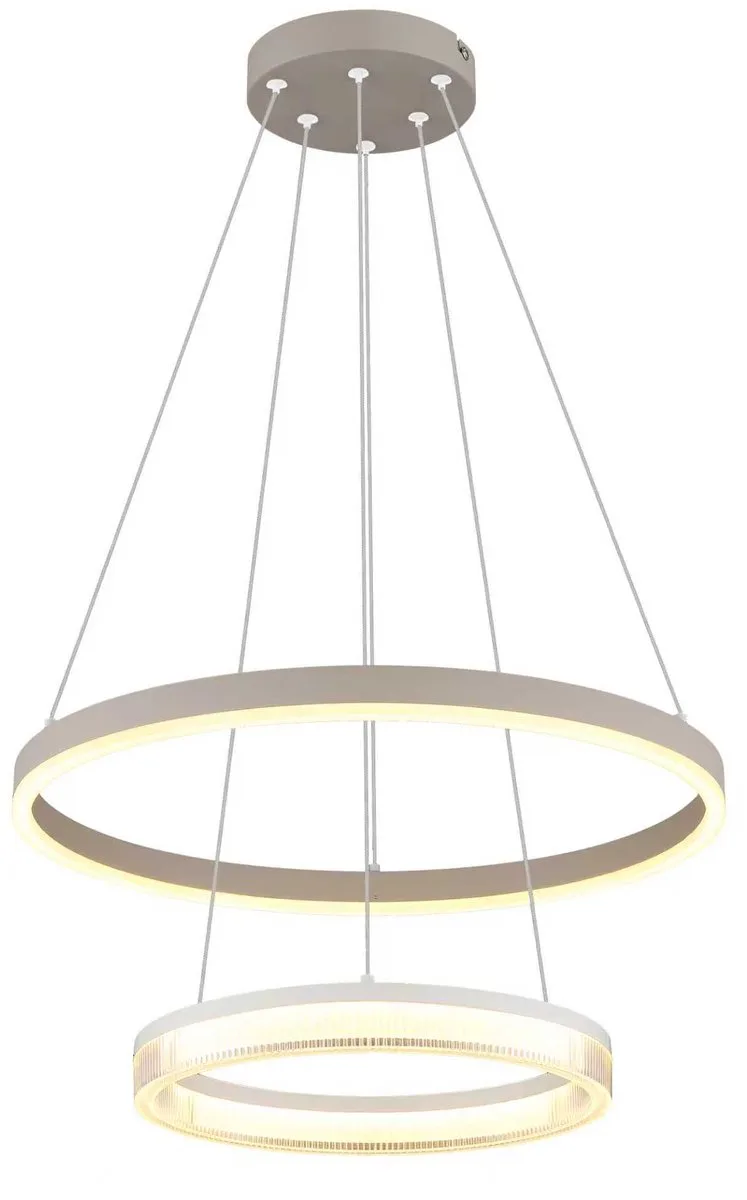 Moderne hanglamp Marlenne Ø 50cm - 48046H1 fra Globo i Zand bruin – produktbillede 1 af 3
