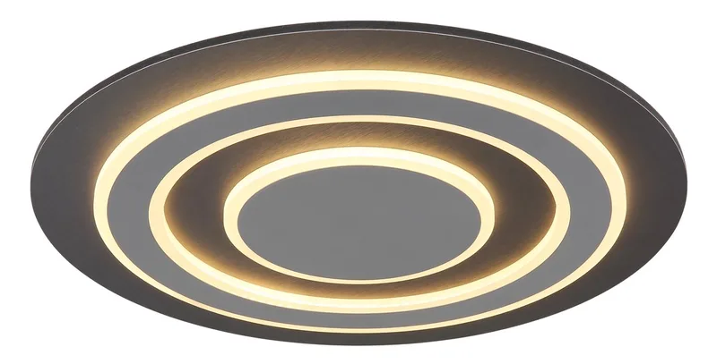 Moderne LED Plafonnieres Rosental 1 Lichtpunt Rond Metaal Slaapkamer Gang/Hal Keuken Diameter 48cm från Globo i Antracit, Donker grijs – produktbild
