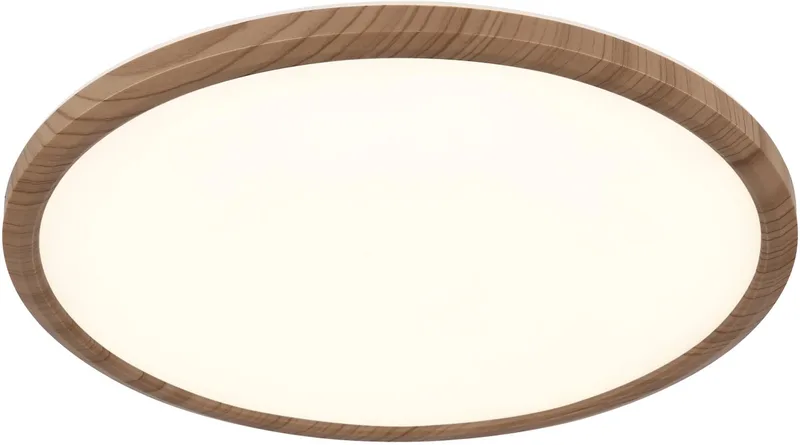 Moderne LED Plafonnieres Sapana 1 Lichtpunt Rond Kunststof Slaapkamer Gang/Hal Badkamer Keuken Dimbaar IP44 Diameter 29,5cm von Globo in Hout – Produktfoto 1 von 3