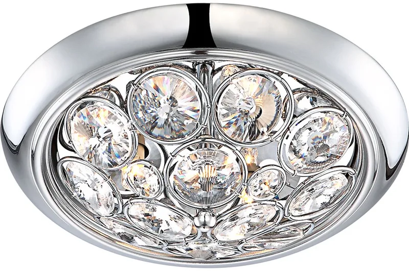 Moderne plafondlamp chroom K9 kristallen helder- Globo CELIA 46632-3D von Globo in Silber – Produktfoto
