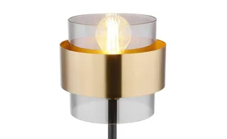 Moderne tafellamp met rookglas | E27 | Metaal | Woonkamer | Slaapkamer van Globo in Messing – productfoto 3 van 3