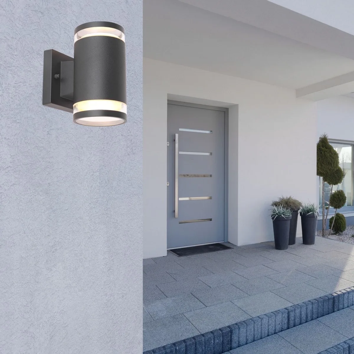 Moderne wandlamp Alcala - 32063-2A van Globo in Antraciet – productfoto