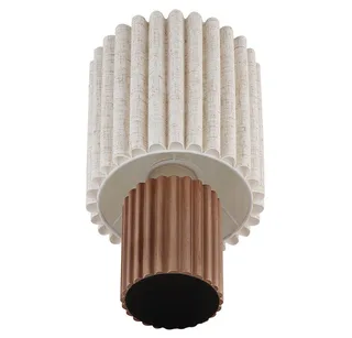 Nachttischlampe, Leuchtmittel nicht inklusive, Tischleuchte Holz Textil Schalter am Kabel Tischlampe H 30 cm fra Globo i Brun – produktbillede 5 af 5